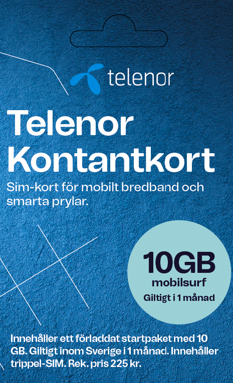 Telenor Prepaid Surf 10GB, 31 dagar